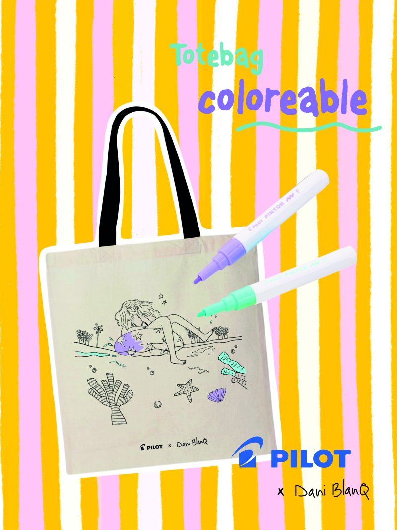 Tote Bag para Colorear Salty Breeze x Pilot