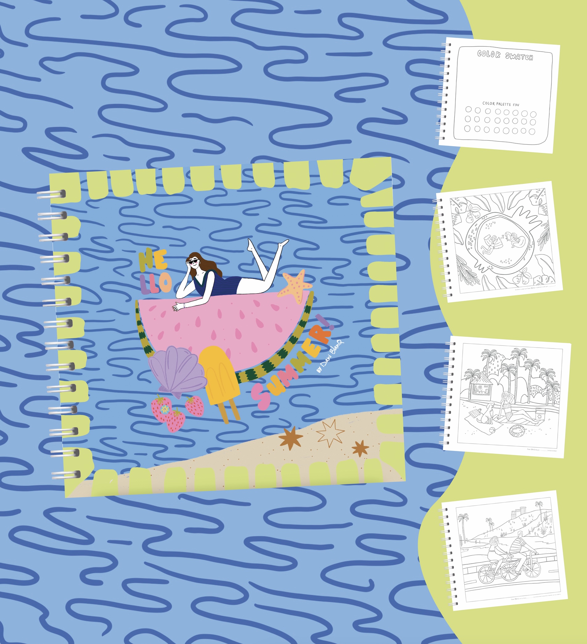Coloring Book Hello Summer!