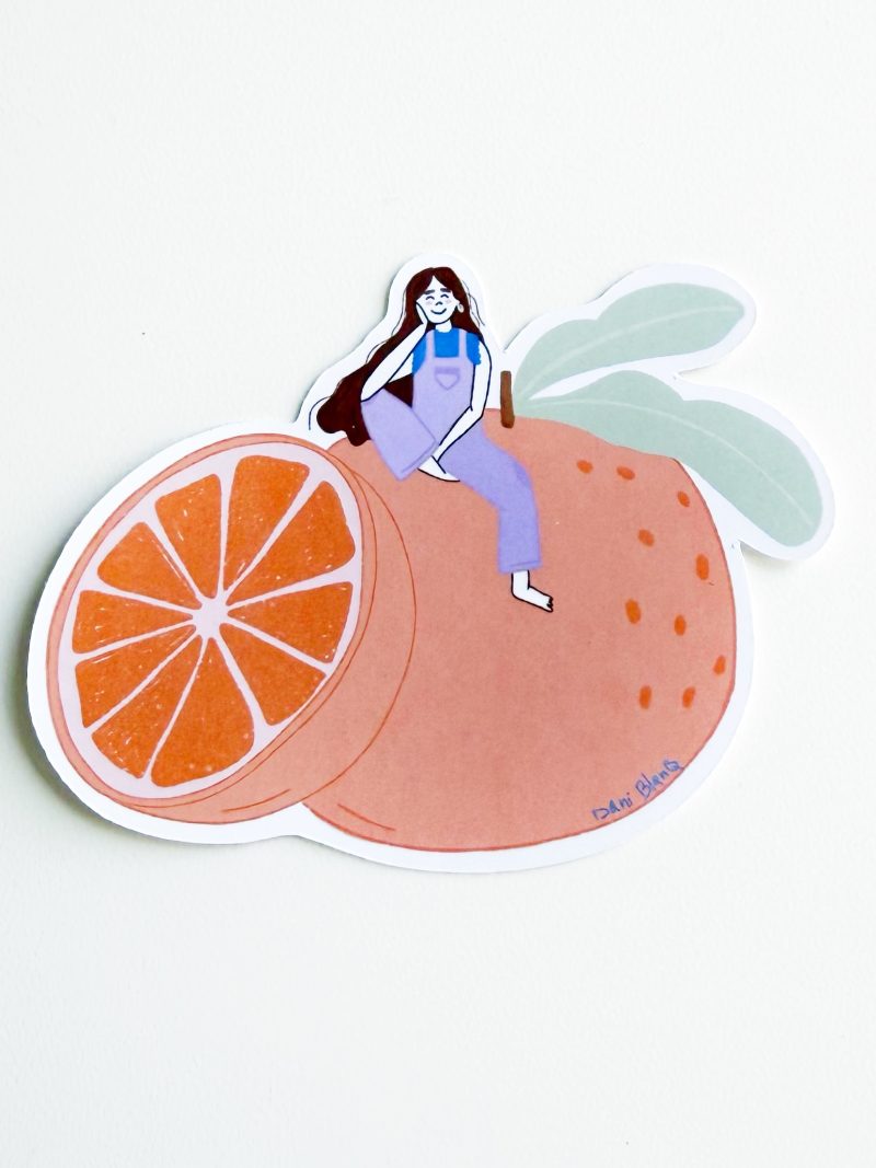 Sticker Niña Naranja